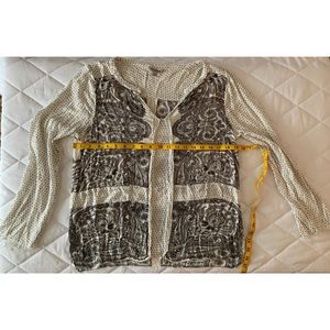 Lucky Brand White & Black Boho Long Sleeve Tunic